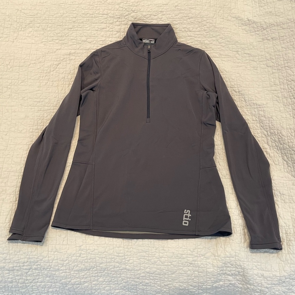 Stio Women's Fremont Stretch Fleece Half Zip Tap Shoe Charcoal Grey Size Medium